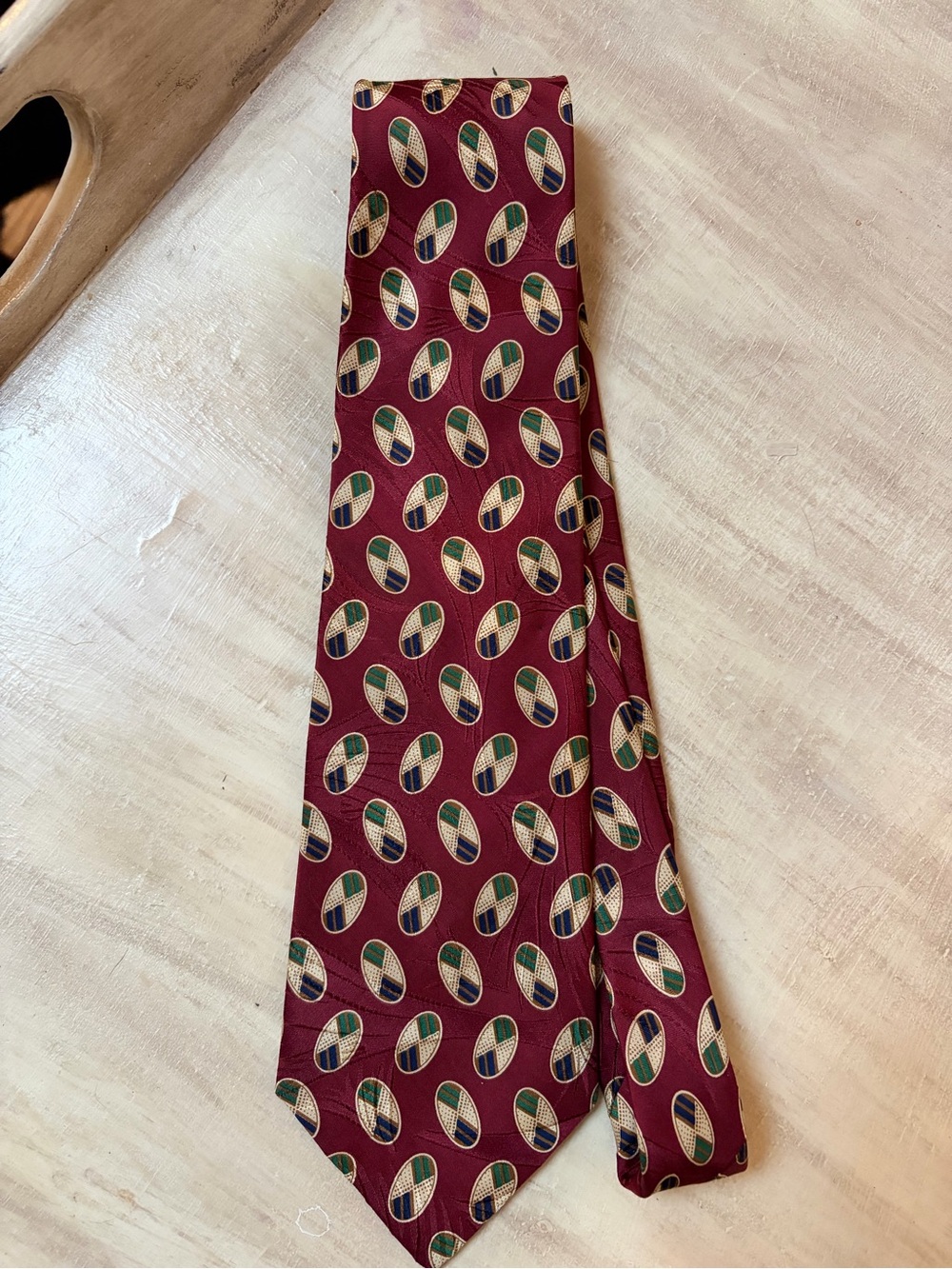 Polo Ralph Lauren Classic Men's Burgundy Patterned Silk Tie